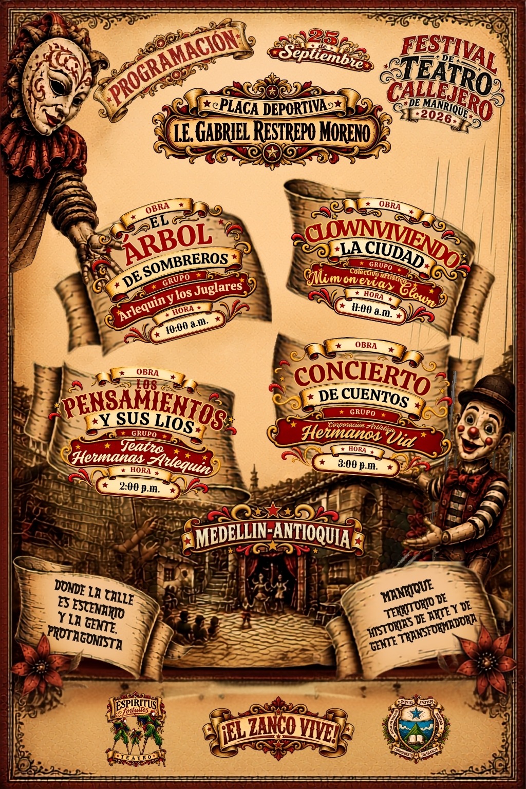 Escena de FESTIVAL DE TEATRO CALLEJERO DE MANRIQUE 2026 · DÍA 1
